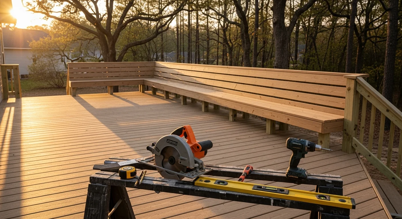 Custom deck construction and outdoor living space
