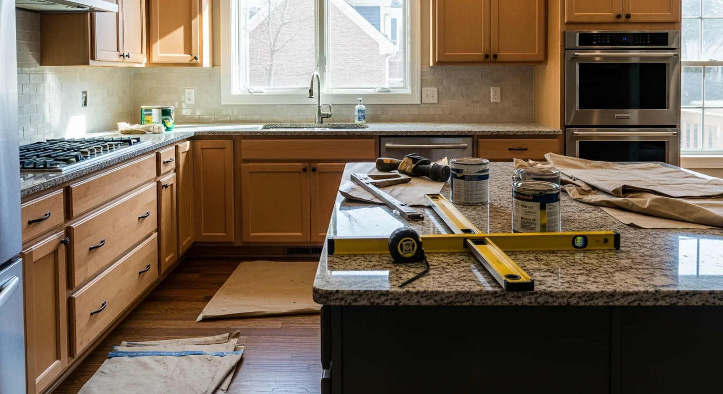 General contractor working on home remodeling project