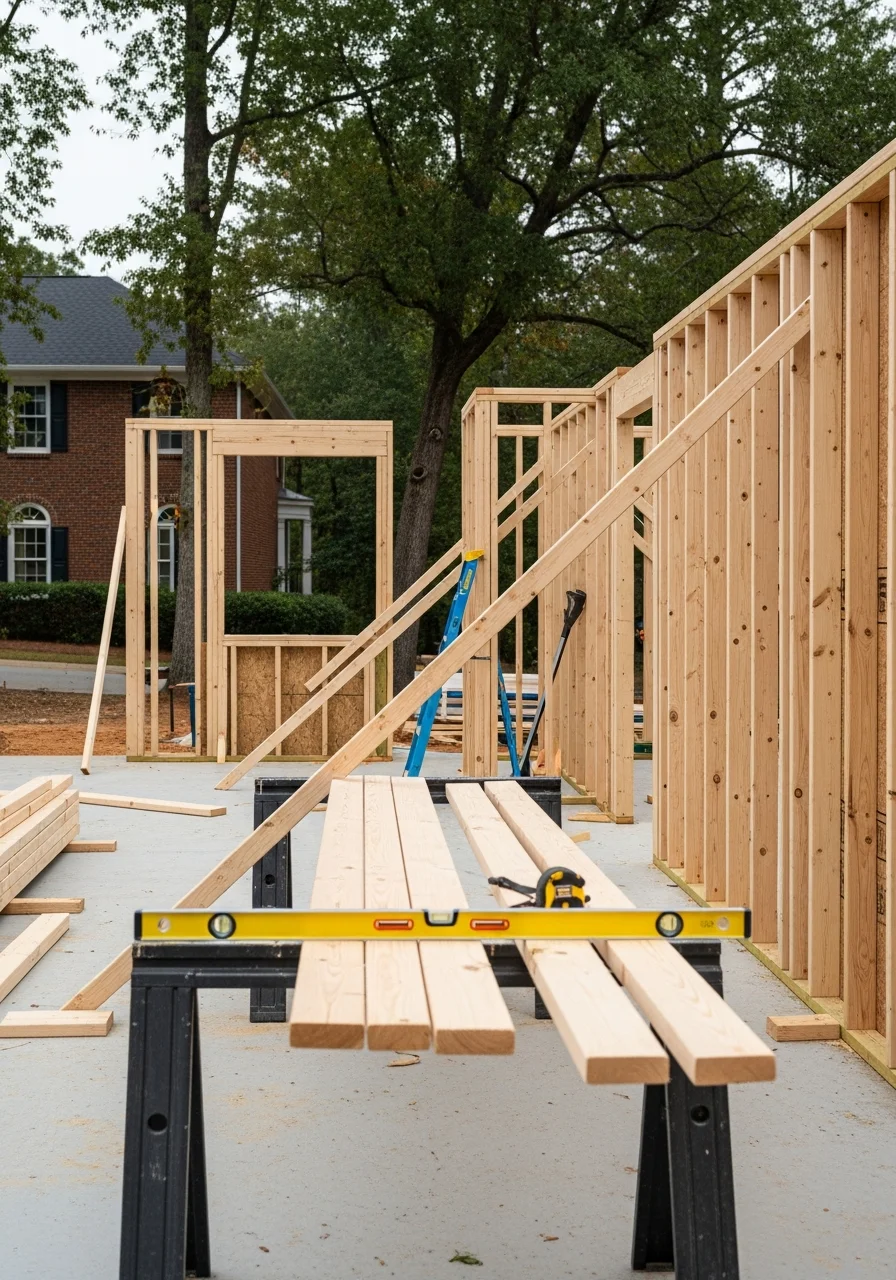 Professional contractor team executing detailed work on a Concord-area home.